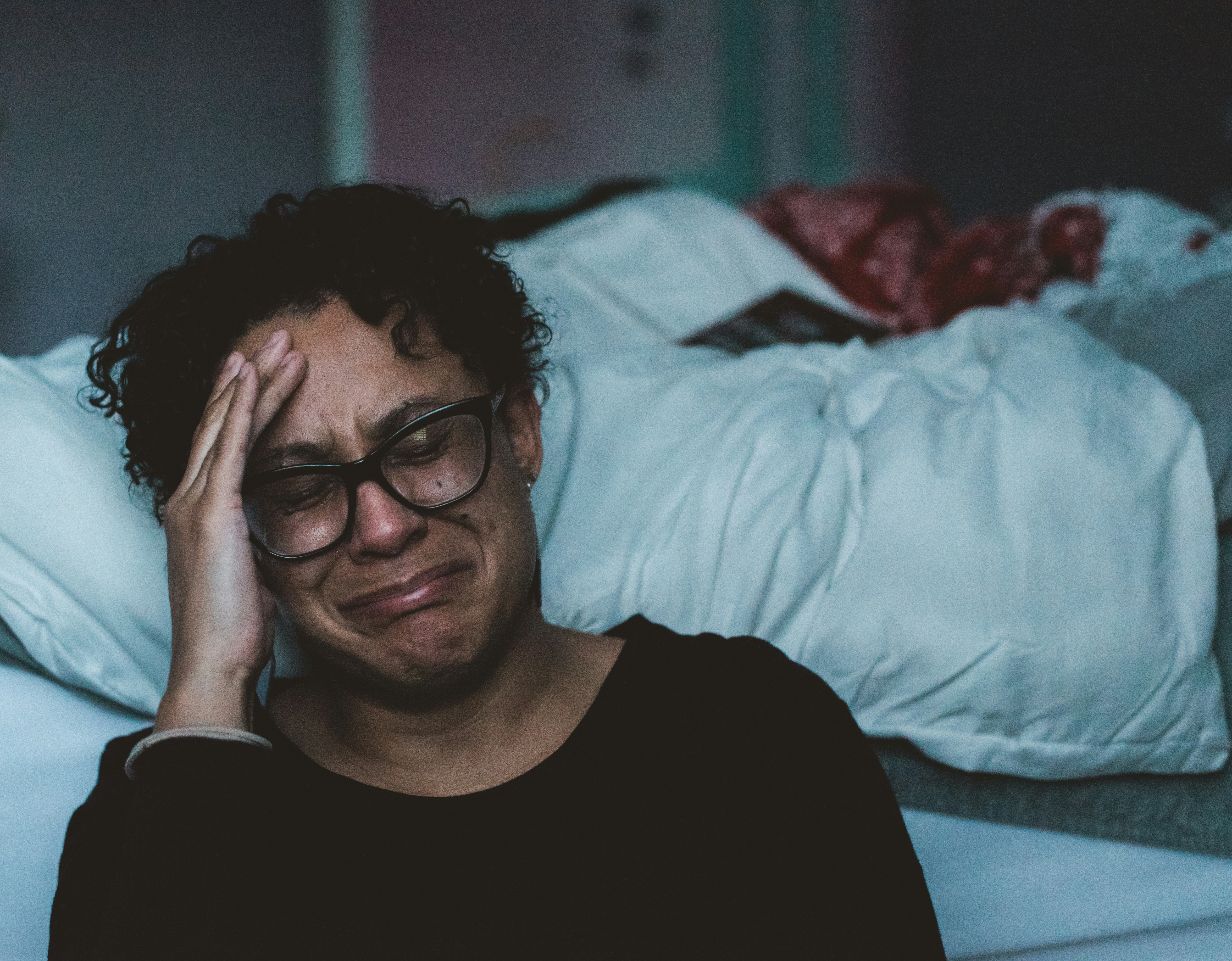 Lady Crying fighting her addiction